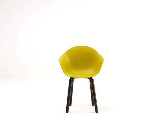 TA Armchair / Yi Base Black Stained Oak / Mustard Seat
