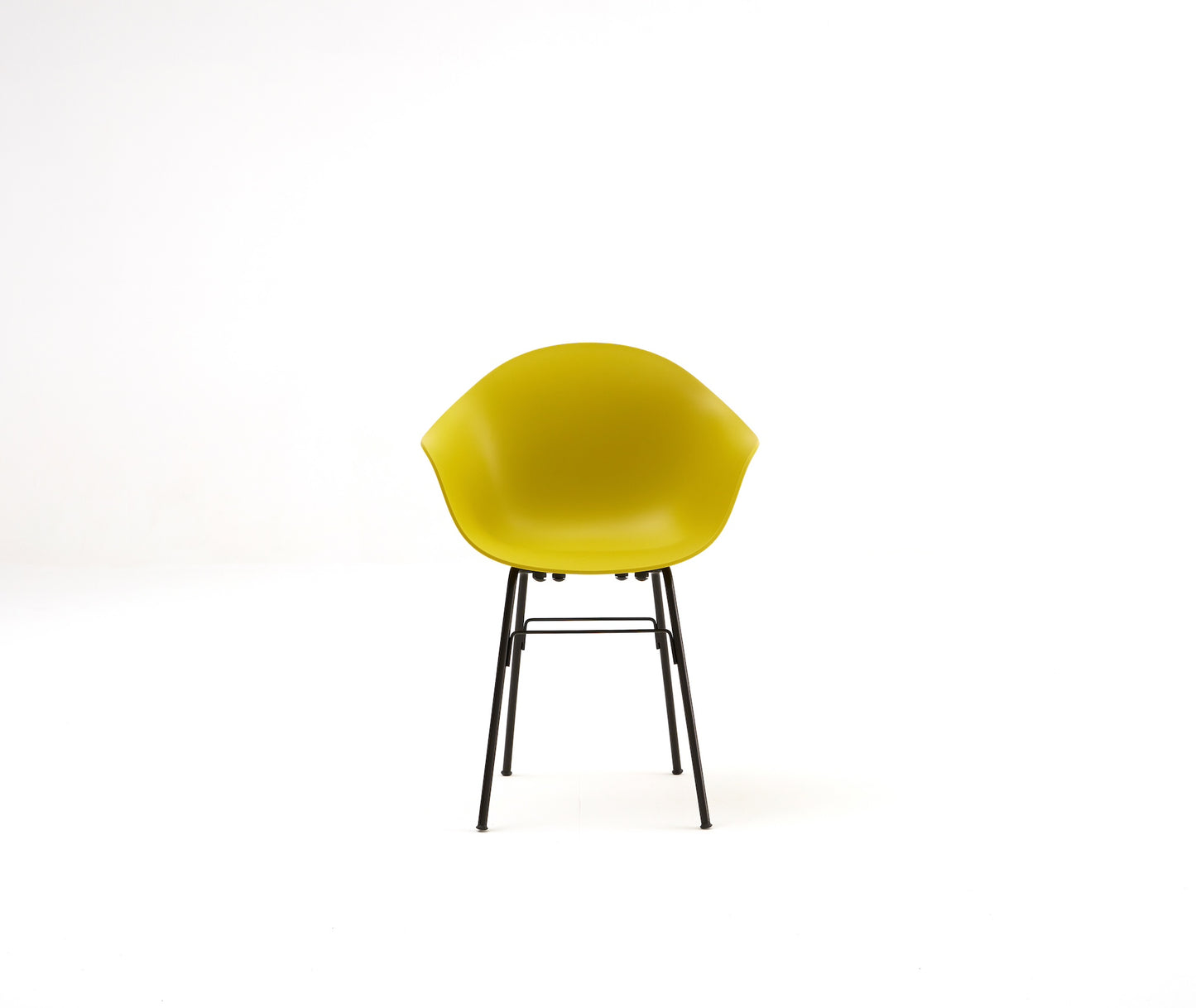 TA Armchair / Er Base Black Powder Coated / Mustard Seat