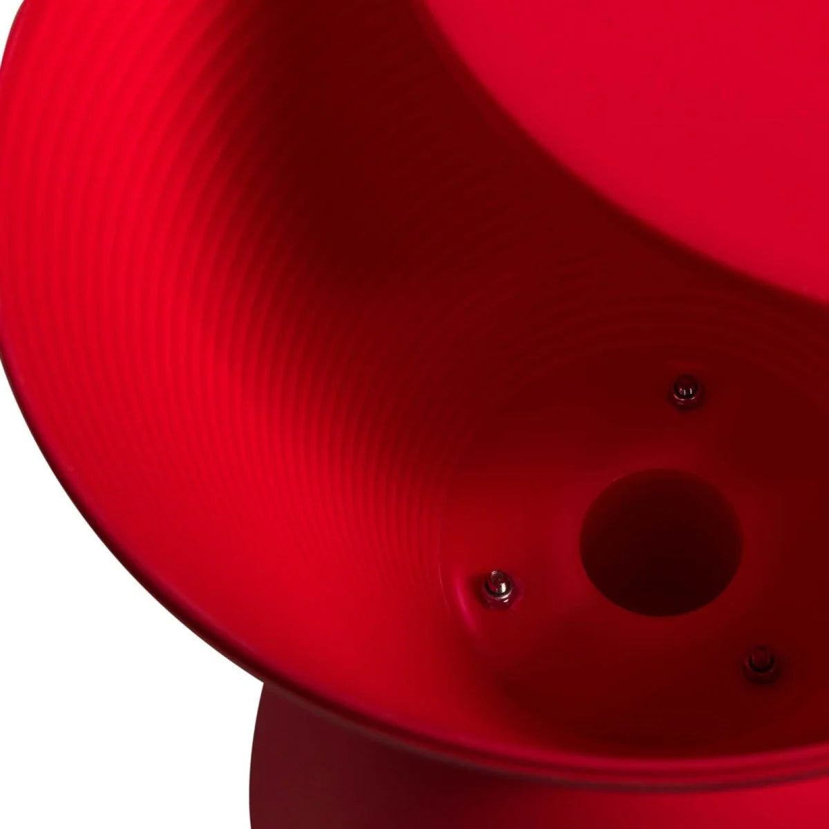 LeisureMod Boyd Storage Round Side End Table / Red