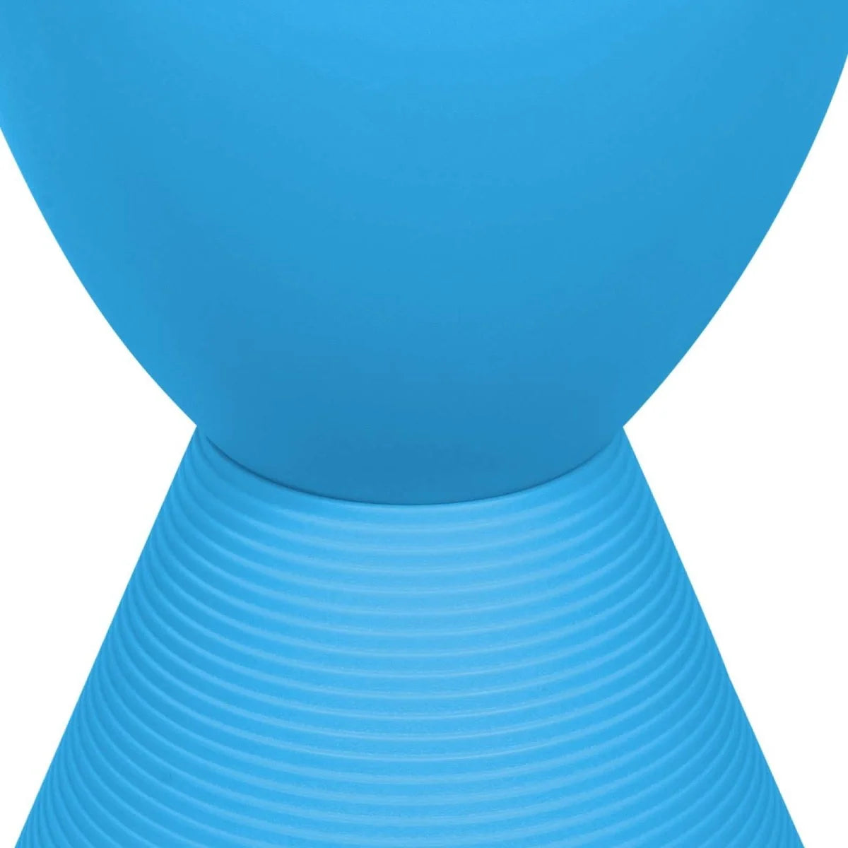 LeisureMod Boyd Storage Round Side End Table / Blue