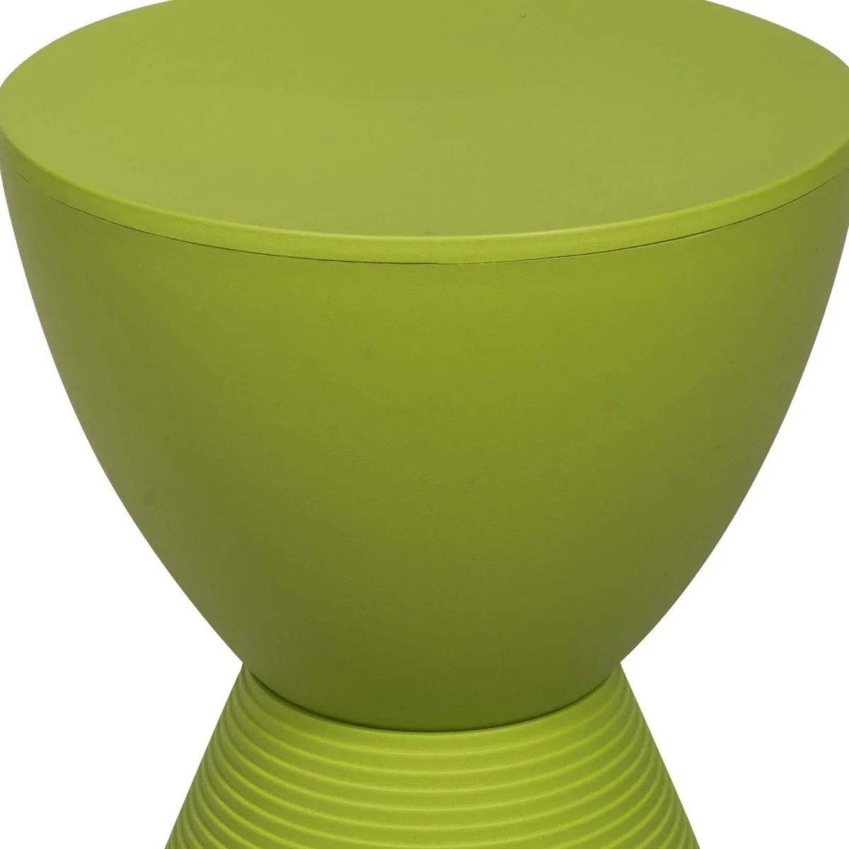 LeisureMod Boyd Storage Round Side End Table / Green