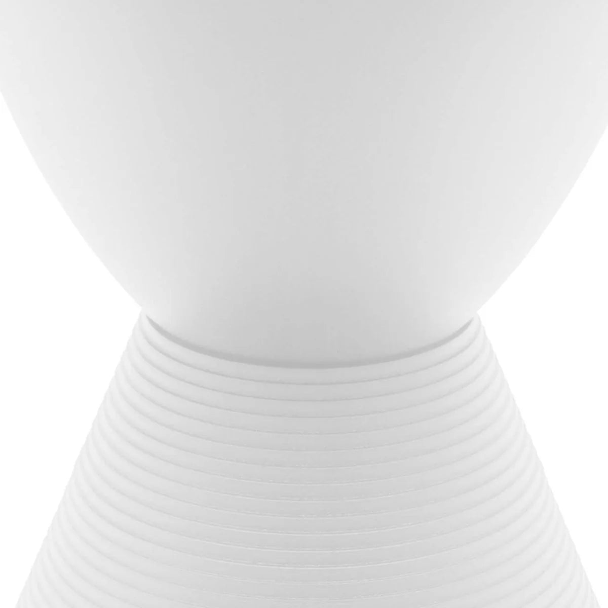 LeisureMod Boyd Storage Round Side End Table /White