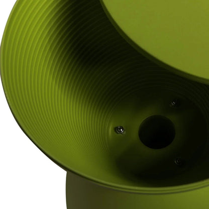 LeisureMod Boyd Storage Round Side End Table / Green