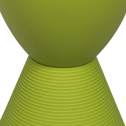 LeisureMod Boyd Storage Round Side End Table / Green
