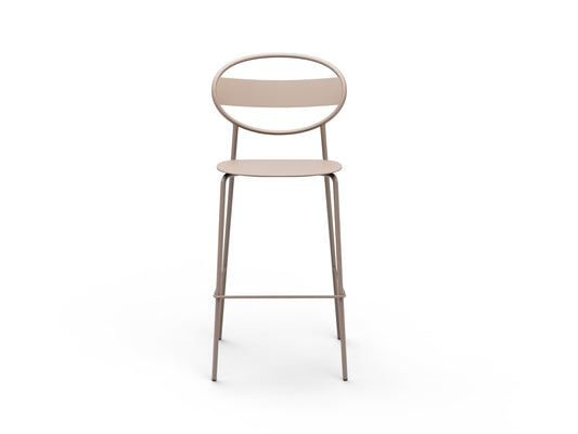 Sole Counter Stool All Metal Beige