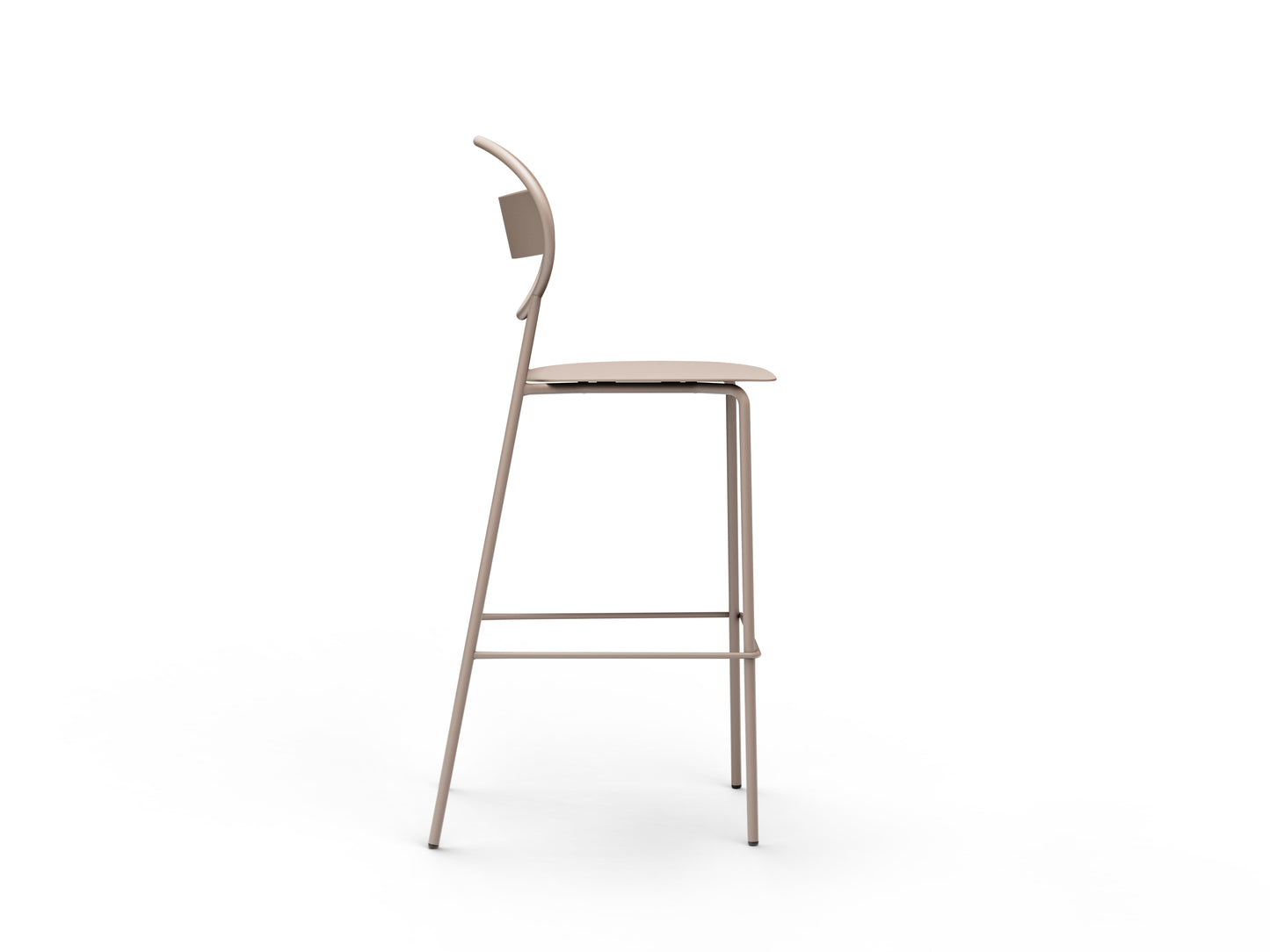 Sole Counter Stool All Metal Beige