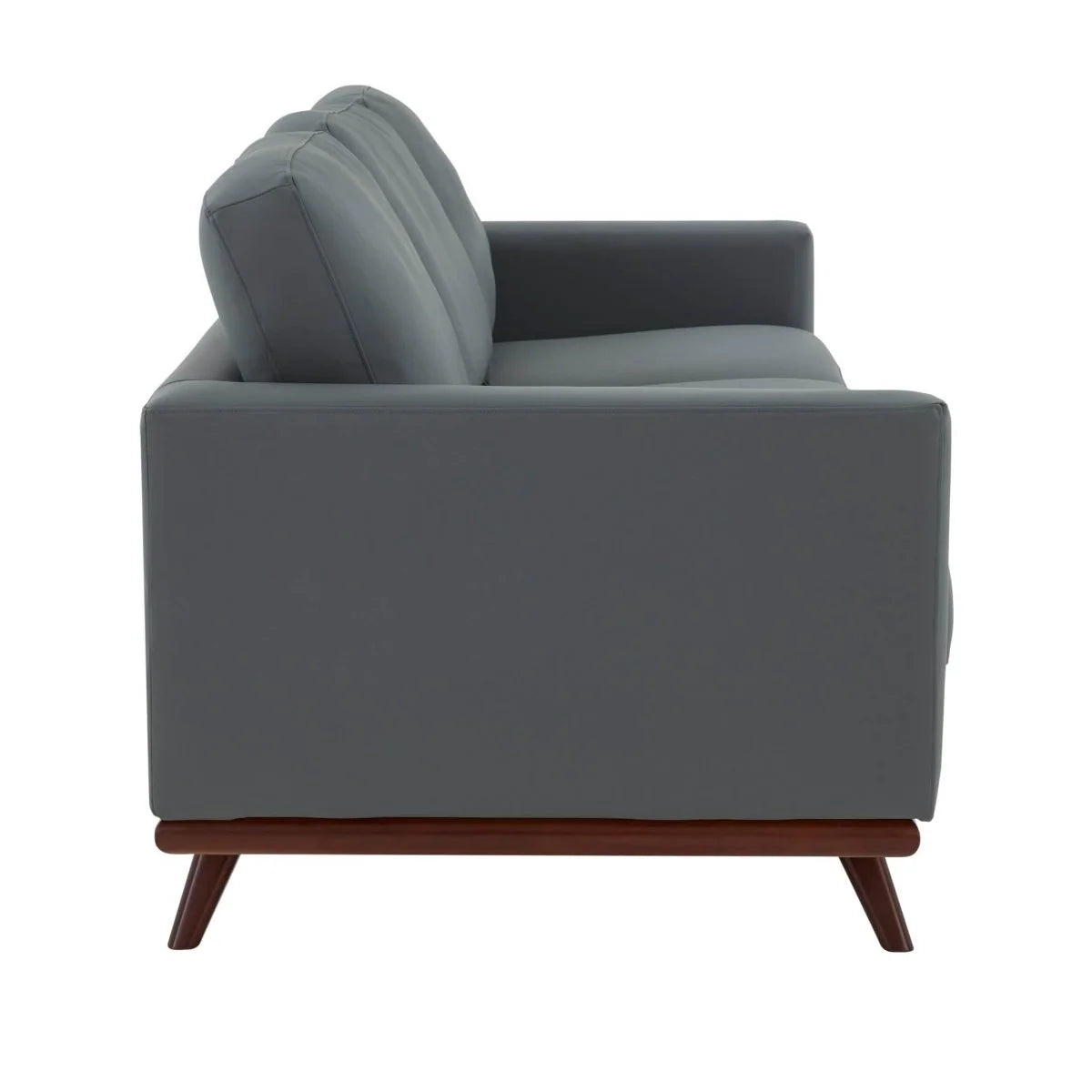 Chester 3-Seater Leather/Mesh Full Size Sofa in Birch Wood Base
