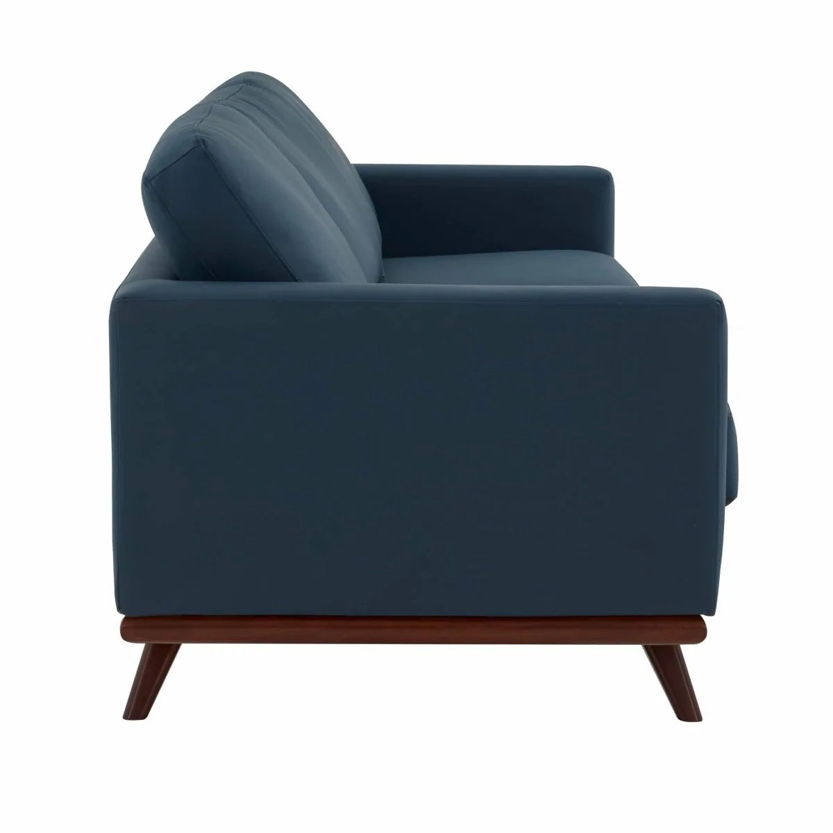 Chester 3-Seater Leather/Mesh Full Size Sofa in Birch Wood Base