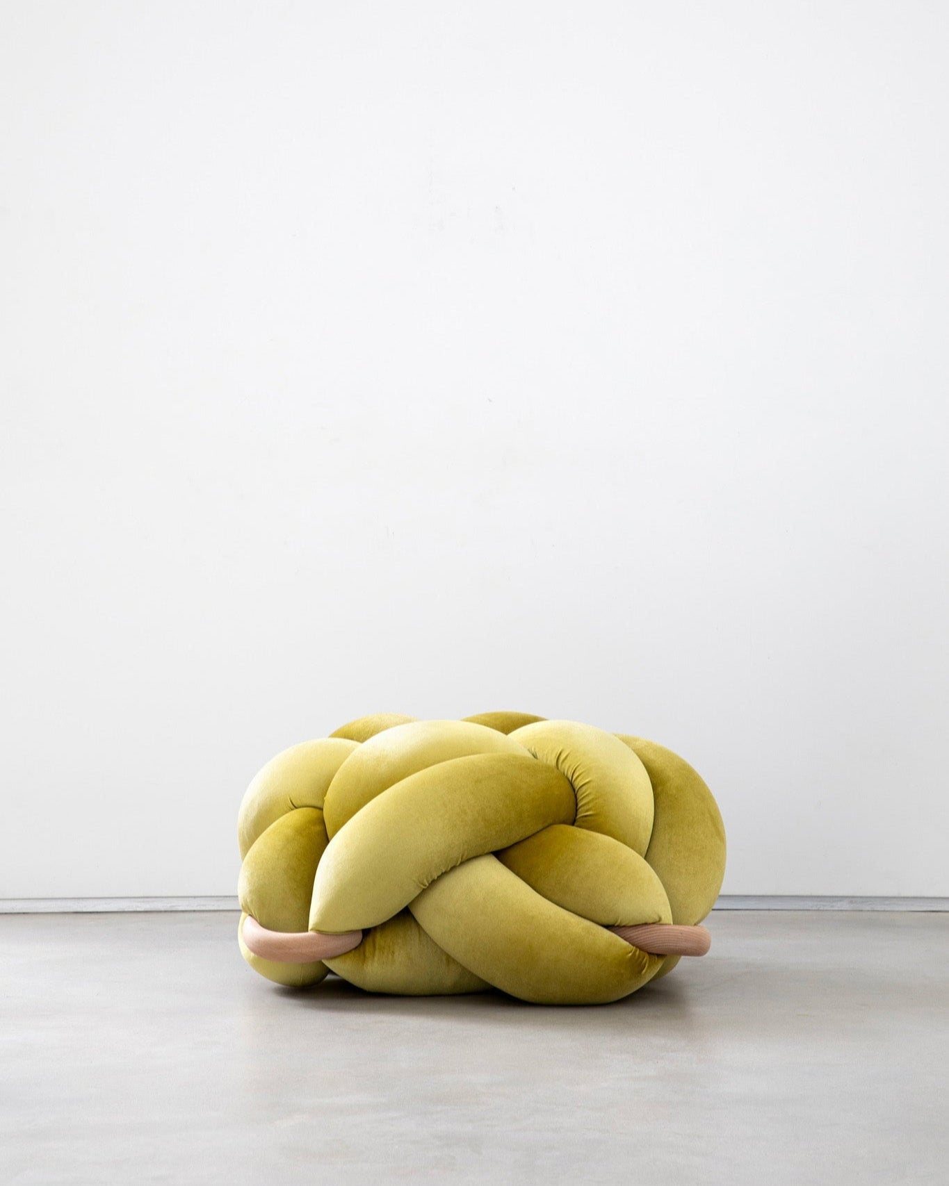 (L) Citron Knot Ottoman