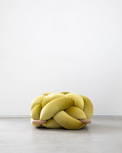 (L) Citron Knot Ottoman