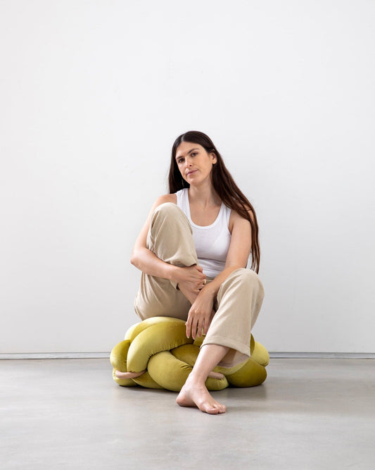 (M) Citron Knot Ottoman