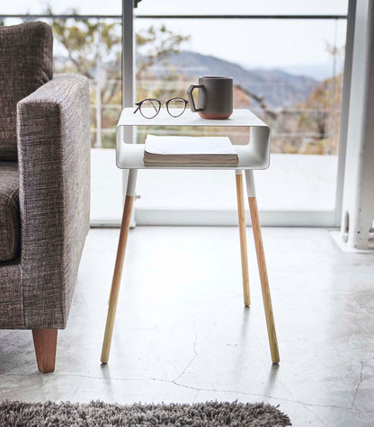 Storage Table - Tall (23" H)  - Steel + Wood
