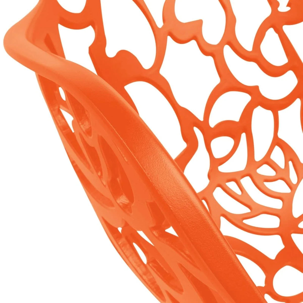Devon Aluminum Outdoor Dining Armchairs with Flower Design Set Of 2 / Orange