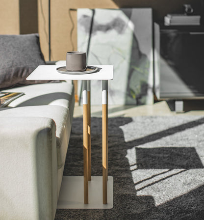C Side Table (22" H)  - Steel + Wood