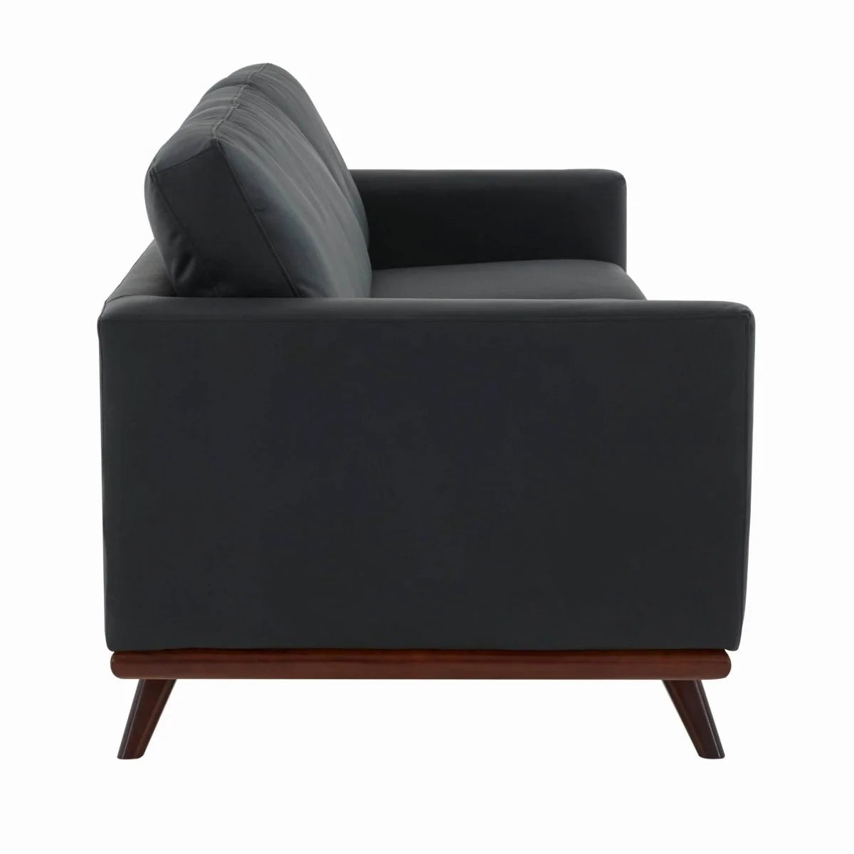 Chester 3-Seater Leather/Mesh Full Size Sofa in Birch Wood Base