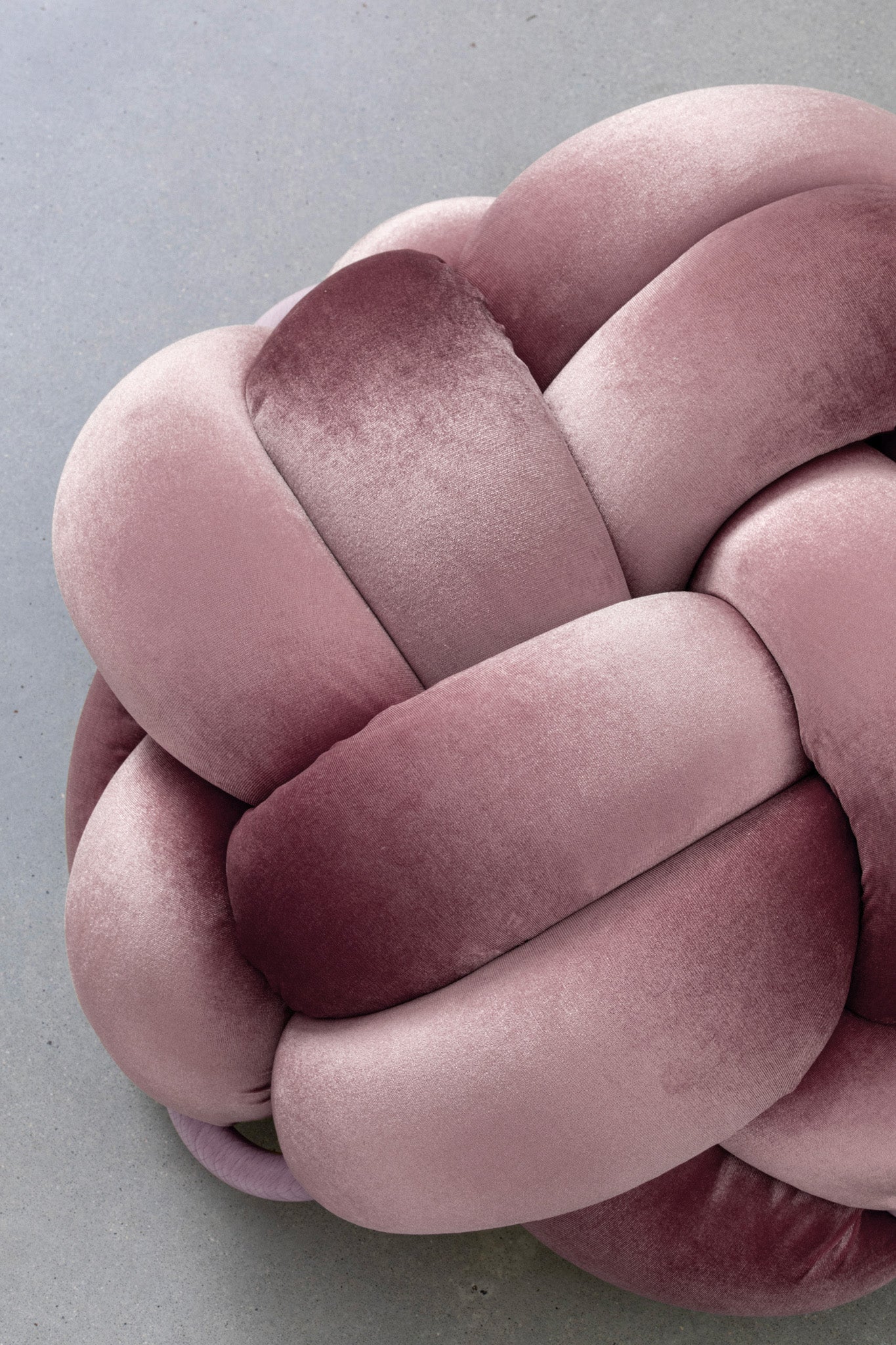 (L) Mauve Knot Ottoman