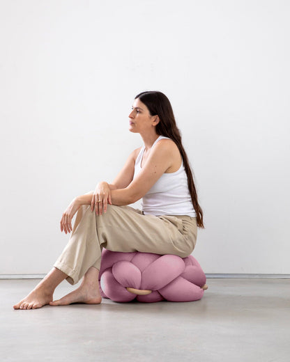 (M) Mauve Knot Ottoman