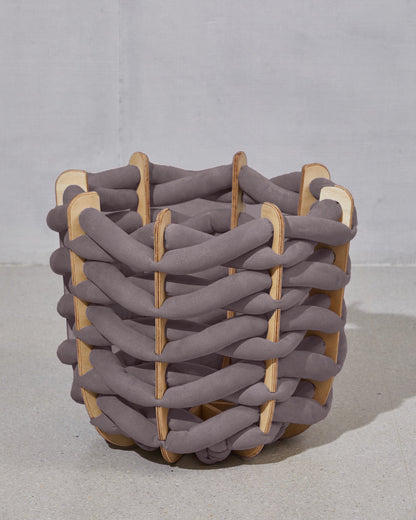 (L) Hull Basket in Graphite Ultra suede