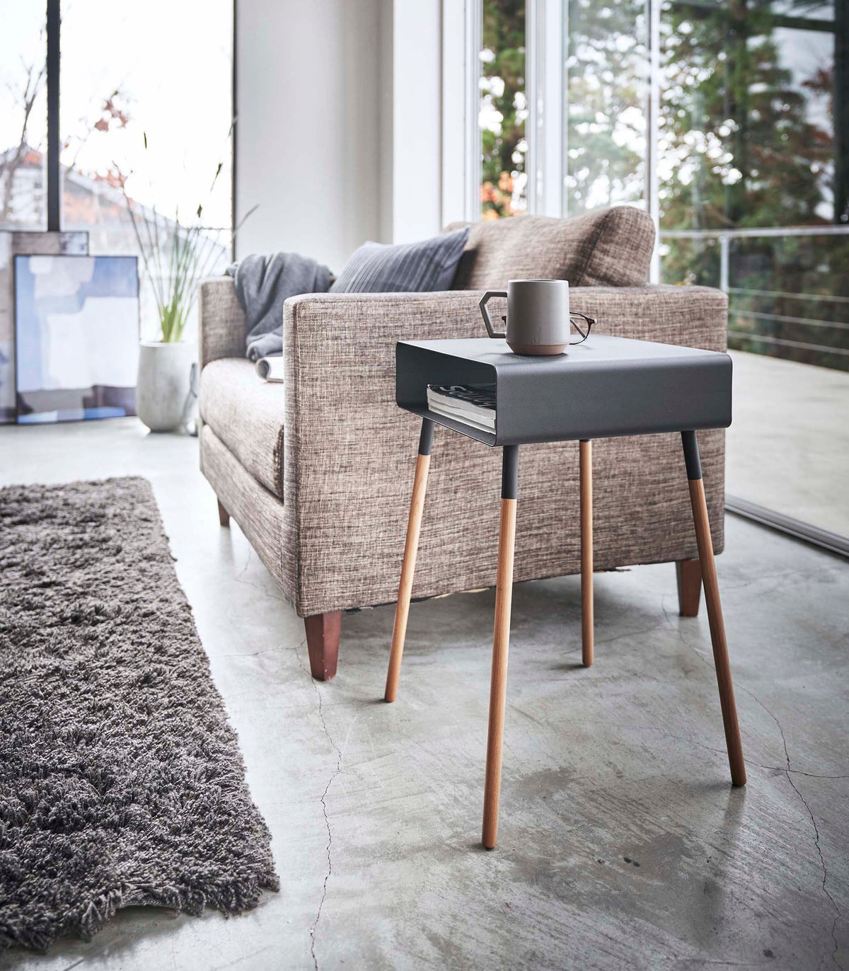 Storage Table - Tall (23" H)  - Steel + Wood