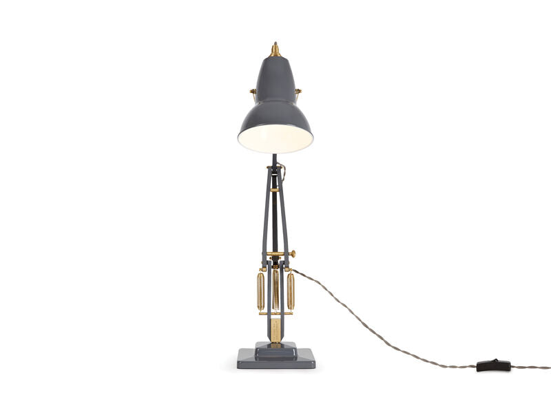 Original 1227 Brass Desk Lamp Elephant Grey