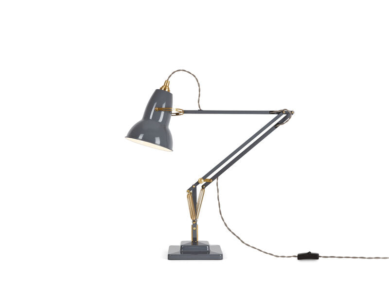 Original 1227 Brass Desk Lamp Elephant Grey