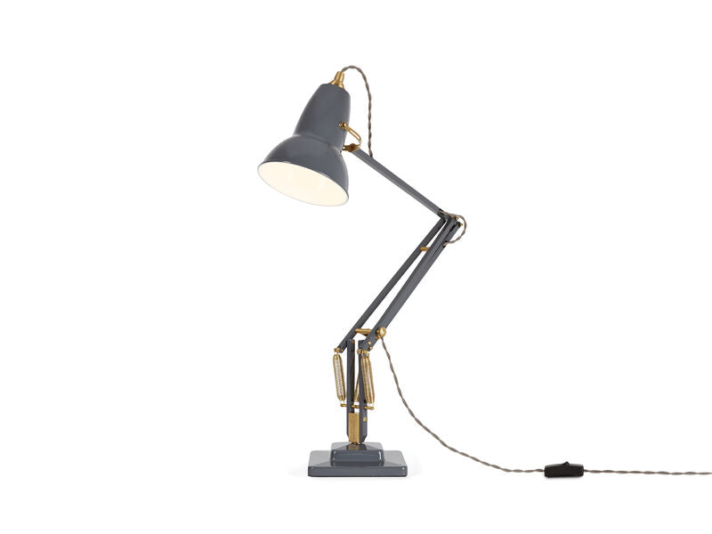 Original 1227 Brass Desk Lamp Elephant Grey