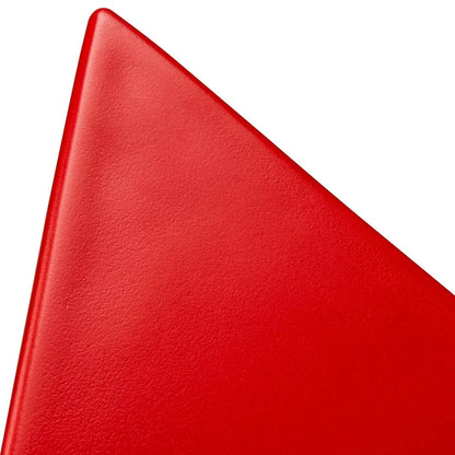 LeisureMod Randolph Triangular Side Table Set of 2 /Red