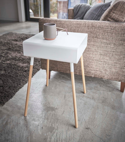 Storage Table - Tall (23" H)  - Steel + Wood