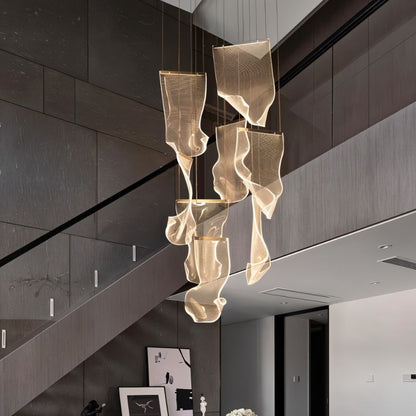 Sheets Chandelier (Rectangle Ceiling Mount)