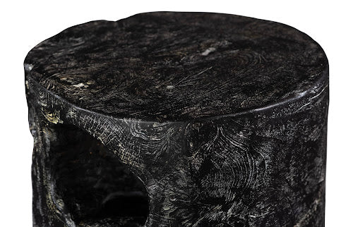 Black Wash Stool, Round