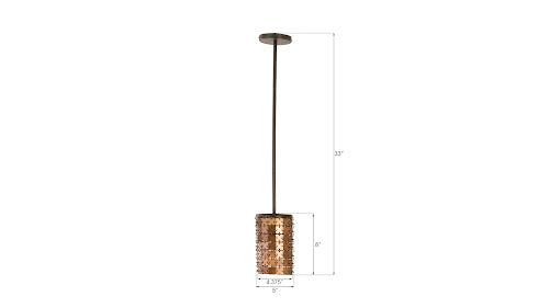 Armor Pendant Lamp, Brass